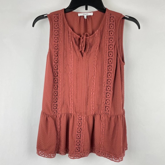 Ro & De Tops - RO & DE Neck Ruffle Hem Sleeveless Women's Top